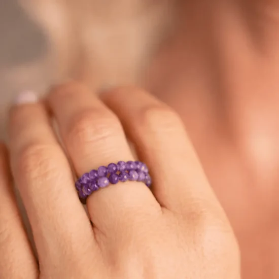 pierscionek ametyst pierscionek ametyst