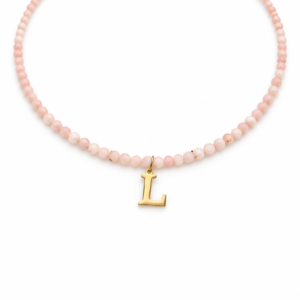 Naszyjnik opal różowy