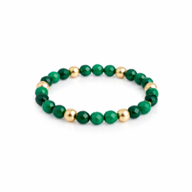 malachit pierścionek