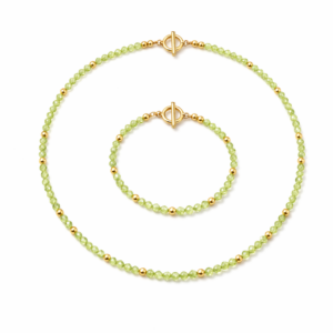 Zestaw bransoletka + naszyjnik z olwinem