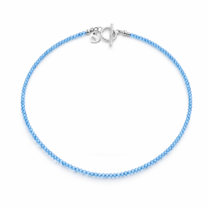 Naszyjnik choker niebieski topaz