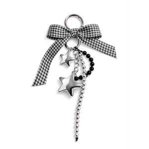 Breloczek do torebki lub kluczy z turmalinem i hematytem