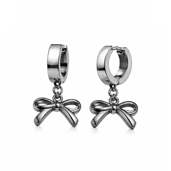 kolczyki z kokardką