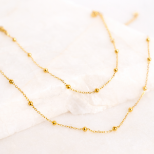 Zestaw bransoletka + naszyjnik kuleczki