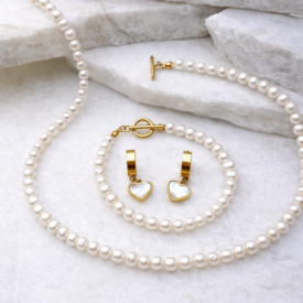 zestaw z perły nieregularnej