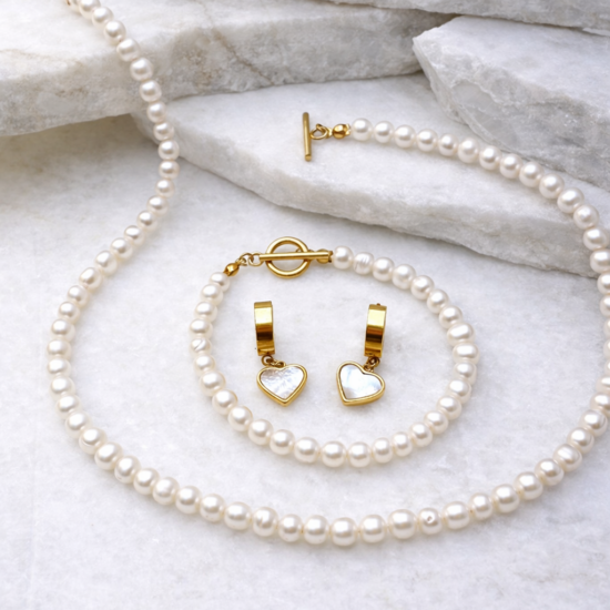zestaw z perły nieregularnej