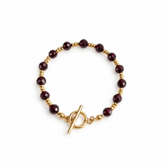 Bransoletka_granat_gold_toggle